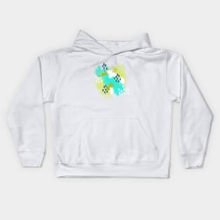 Grunge Paint in Sea Green Kids Hoodie